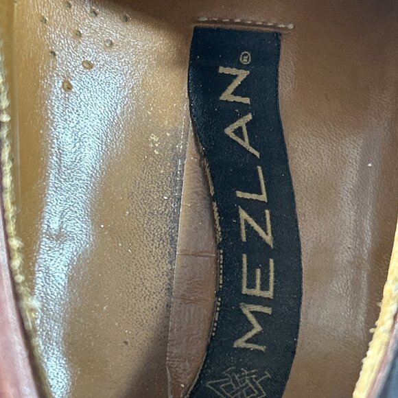 Mezlan Shaw Mens Leather Dress Shoes Size 12 M Brown Oxfords Apron Square Toe main image 13